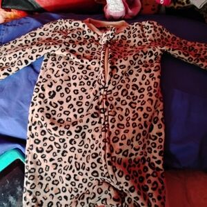 Leopard Print Infants Fleece Sleeper